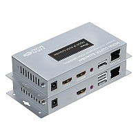 Ретранслятор (удлинитель) сигналов hdmi ip kvm для передачи видео и звука 4k 1080p dtech dt-7050 (2nd) 150 м