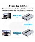 Передатчик-удлинитель конвертер HDMI сигнала по коаксиальному кабелю Extender DTECH DT-7057 300 м