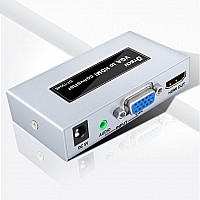 Конвертер (перетворювач) сигналу vga в hdmi dtech dt-7004b Сірий 