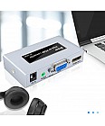 Конвертер (перетворювач) сигналу VGA в HDMI Dtech DT-7004B Сірий