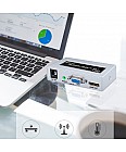 Конвертер (перетворювач) сигналу VGA в HDMI Dtech DT-7004B Сірий