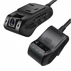Автомобильный видеорегистратор с поддержкой 4g, wifi, bluetooth и двойной камерой jimi iot jc400p