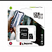 Картка памяті MicroSD  128Gb Kingston C10 Canvas Select Plus 100R A1 +SD адаптер