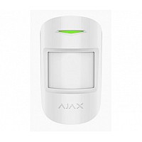 Беспроводной комбинированный датчик движения и разбития стекла ajax combiprotect (white) Аякс