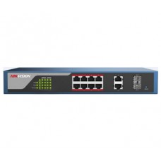 8-портовый управляемый poe коммутатор hikvision ds-3e1310p-e