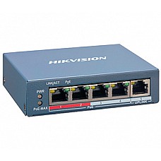 4-портовый управляемый poe коммутатор hikvision hikvision ds-3e1105p-ei