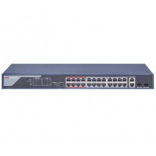 24-портовый неуправляемый poe коммутатор hikvision hikvision ds-3e0326p-e(b)