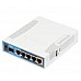 Двохдіапазонна Wi-Fi точка доступу з 5-портами Ethernet для домашнього використання MikroTik MikroTik hAP ac (RB962UiGS-5HacT2HnT)