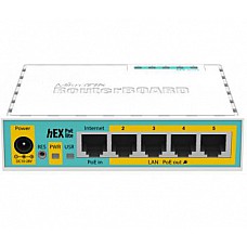 5-портовый маршрутизатор mikrotik mikrotik hex poe lite (rb750upr2)