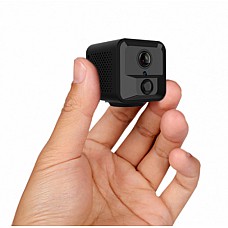 Беспроводная автономная ip мини-камера 1080p с поддержкой wi-fi patrul camsoy s9w2 Черная