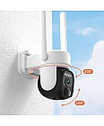 Беспроводная поворотная автономная наружная WiFi PTZ 3MP 2K камера Patrul Camsoy X3W Белая с солнечной батареей