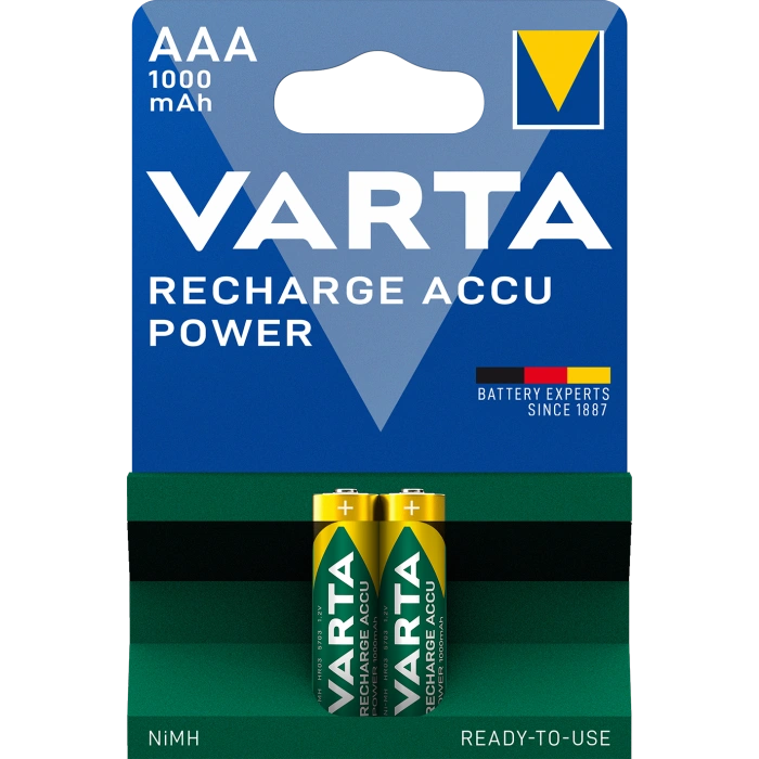 Аккумулятор varta varta rechargeable accu aaa 1000mah bli 2 ni-mh (ready 2 use)