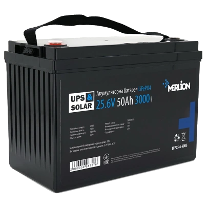 Акумуляторна батарея merlion merlion lifepo4 25.6v 50ah