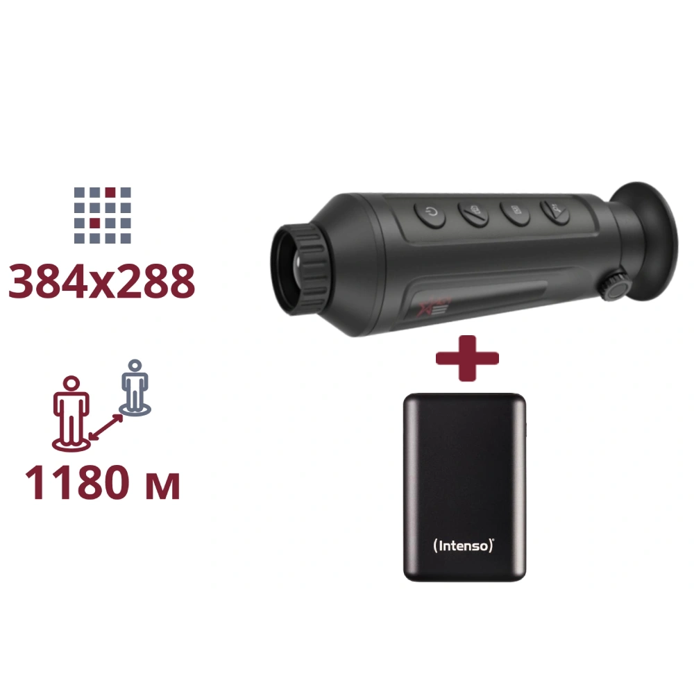 ТЕПЛОВИЗИОННЫЙ МОНОКУЛЯР И ПОВЕРБАНК agm agm taipan tm25-384 + intenso powerbank 2 000 мА•г