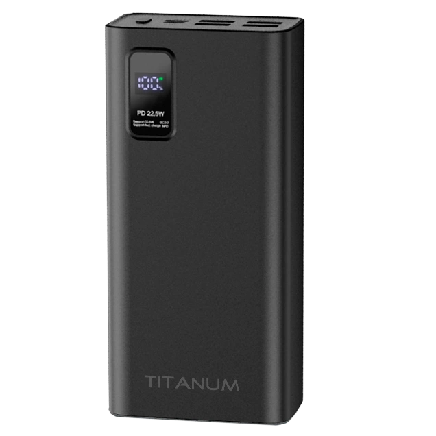 Повербанк videx titanum 728s 30000mah 22.5w black