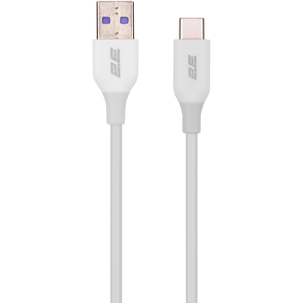 Кабель зарядки/синхронизации 1м белый 2e 2e type-c, glow usb-a > usb-c