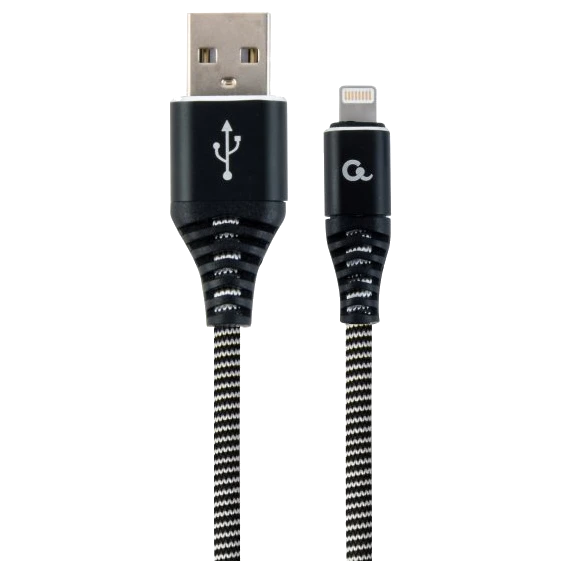 Кабель cablexpert cablexpert cc-usb2b-amlm-1m-bw usb a - lightning 1м