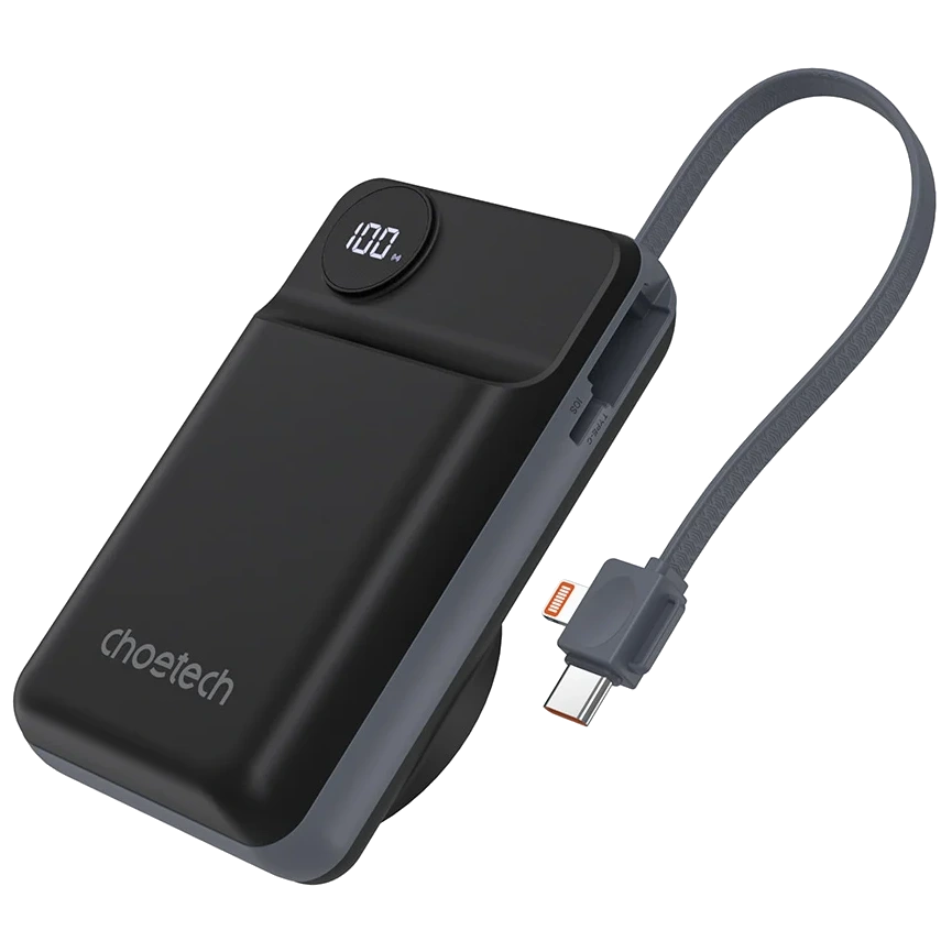 Повербанк choetech choetech b696 20 000мА•ч black с магнитной зарядкой