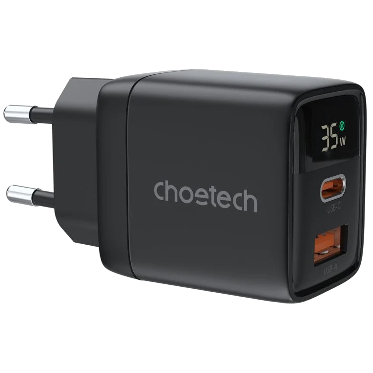 Адаптер choetech choetech pd6052 black pd35w gan a+c