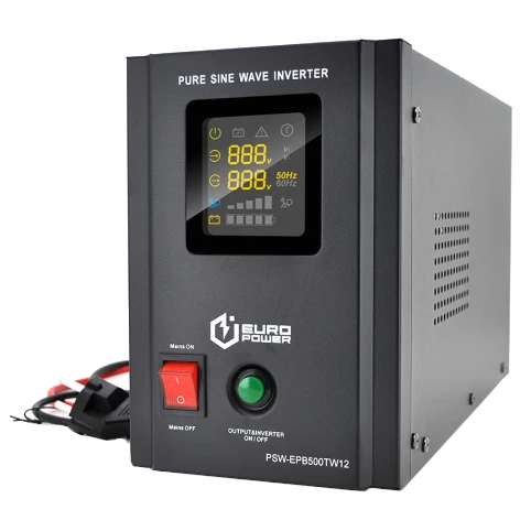 Джерело безперебійного живлення europower europower psw-epb500tw12 300 Вт с правильной синусоидой