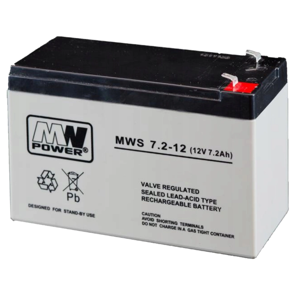 Акумуляторна батарея mw power mws 7.2-12 (12v 7.2ah) agm