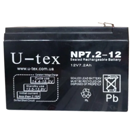 Аккумулятор u-tex u-tex 12В / 7,2 ah