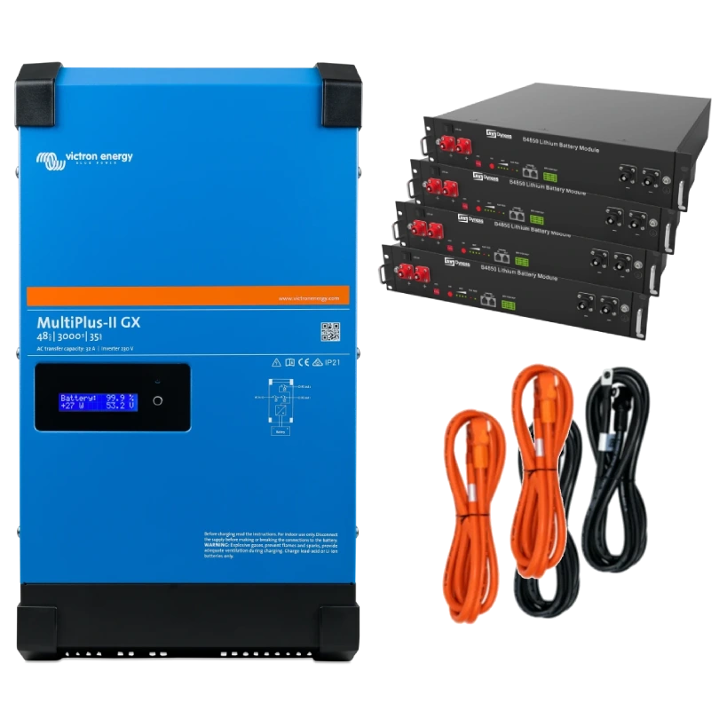 Система автономного живлення victron energy victron energy multiplus-ii + dyness 1 фаза 2.4кВт, 9,6кВт•год