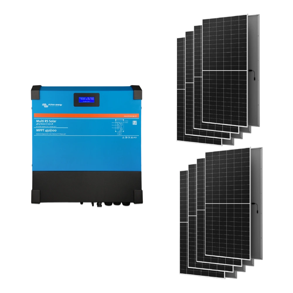 Система автономного живлення однофазна victron energy victron energy multi rs solar 48/6000/100-450/80 + aiko g645-mch72dw 5.3 кВт
