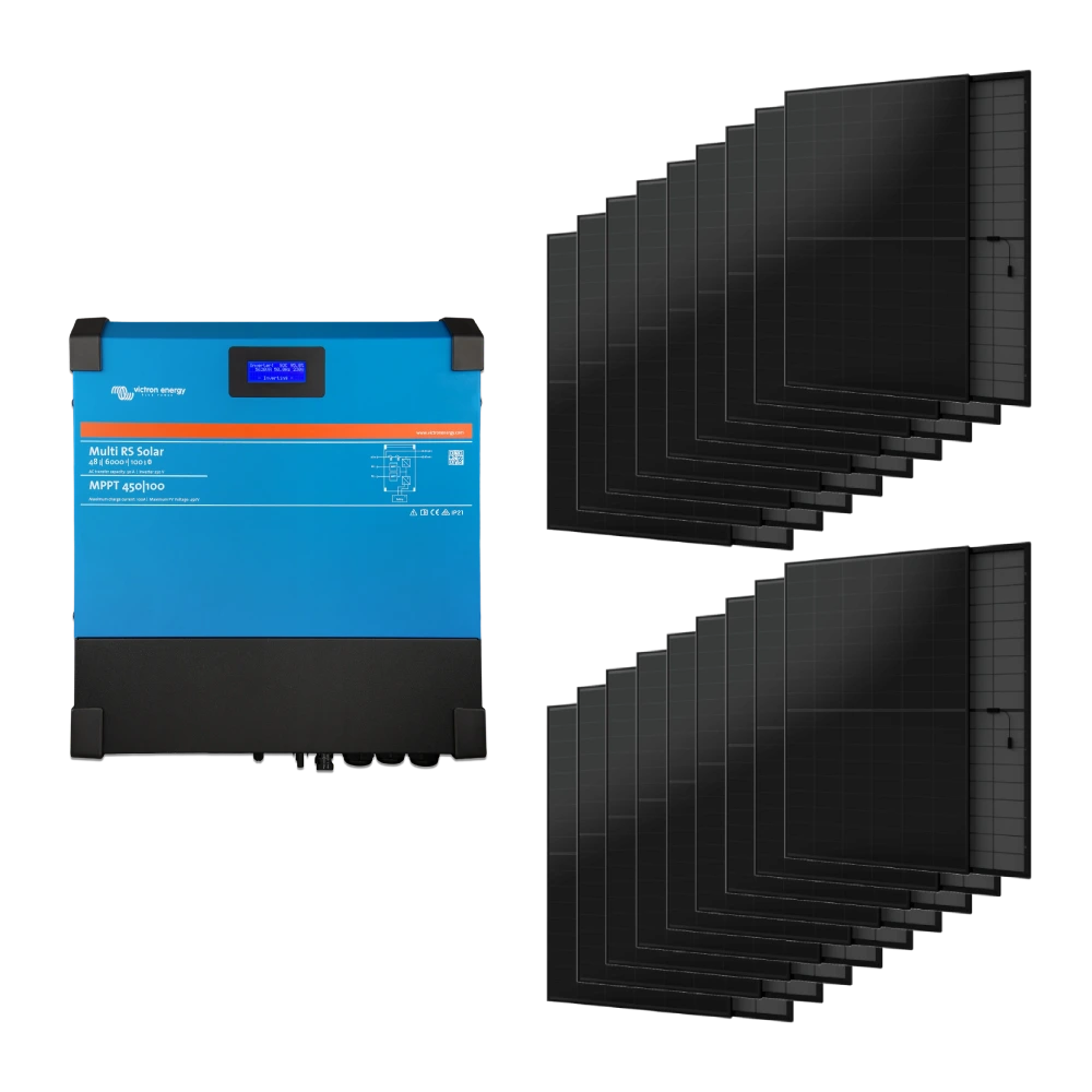 Система автономного живлення однофазна victron energy victron energy multi rs solar 48/6000/100-450/80 + aiko a445-mah54mb 5.3 кВт