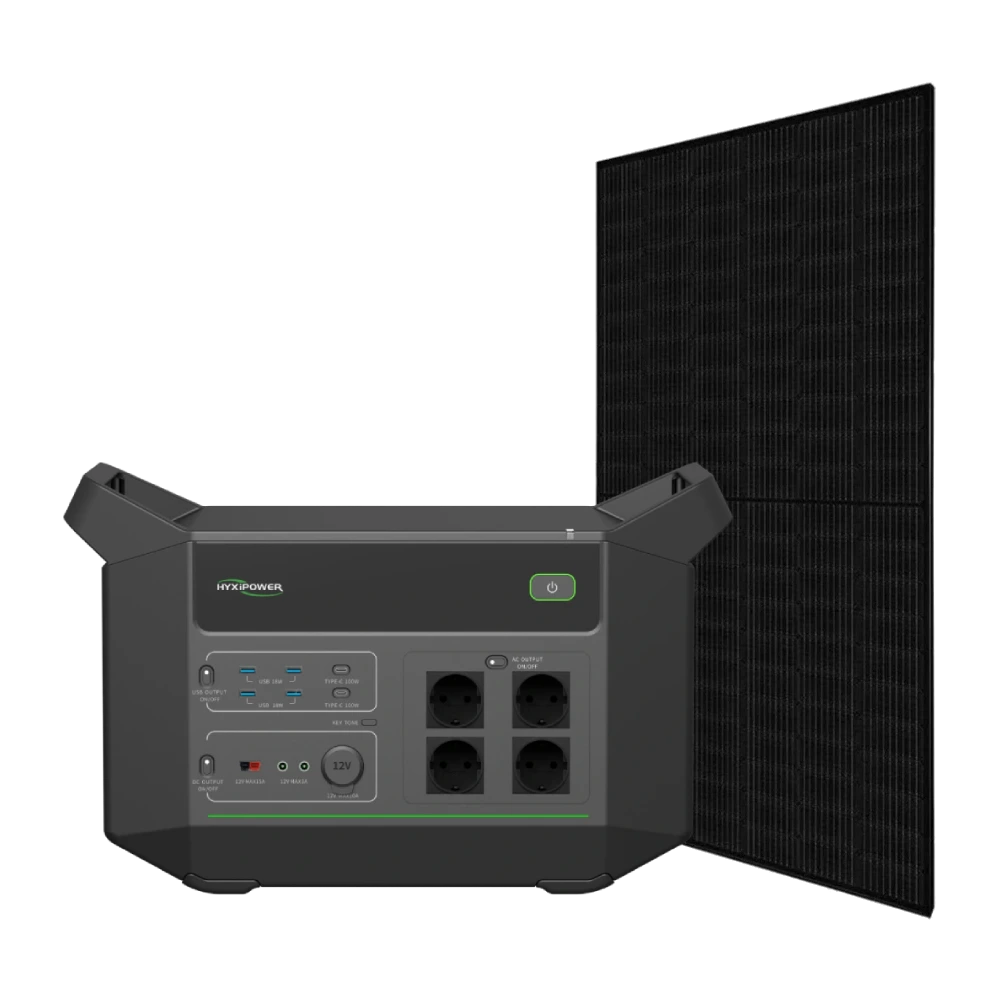 Система автономного живлення однофазна hyxipower hyxipower hyx-ea2500 + canadian solar cs6r-395ms full black