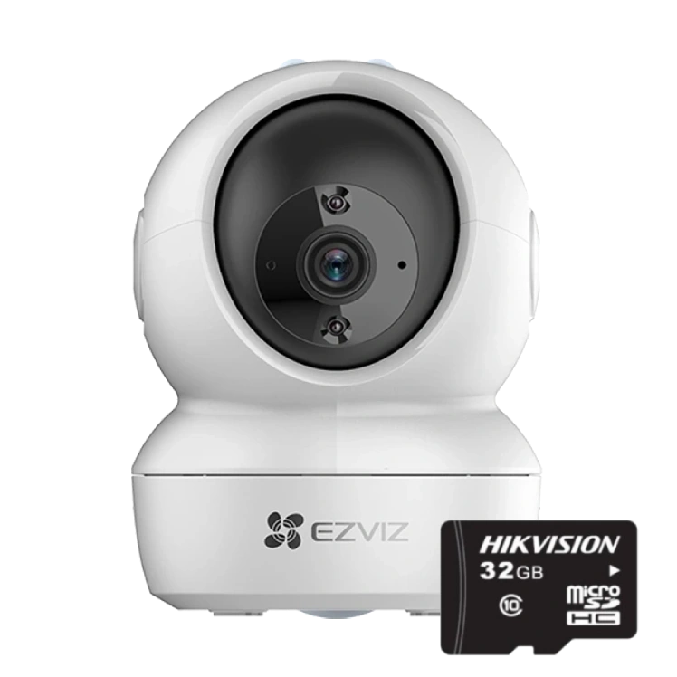 Комплект камера + карта памяти ezviz ezviz h6c + hikvision hs-tf-l2/32g