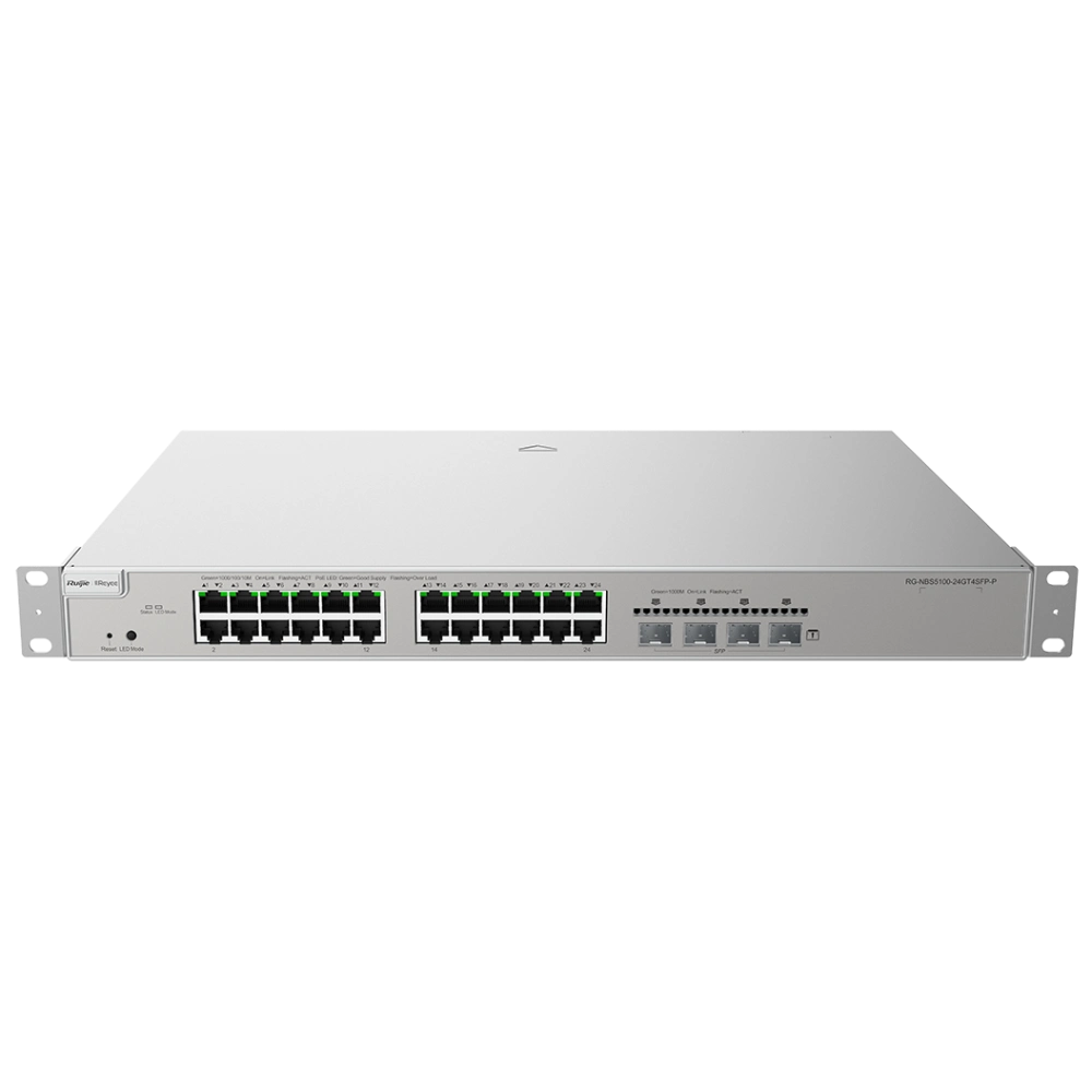 24-портовий гігабітний l2+ керований poe ruijie ruijie reyee rg-nbs5100-24gt4sfp-p