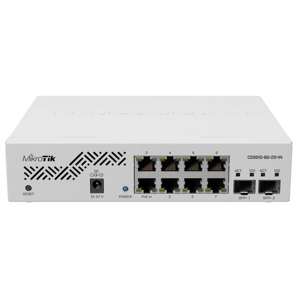 8-портовий гігабітний керований комутатор mikrotik mikrotik css610-8g-2s+in