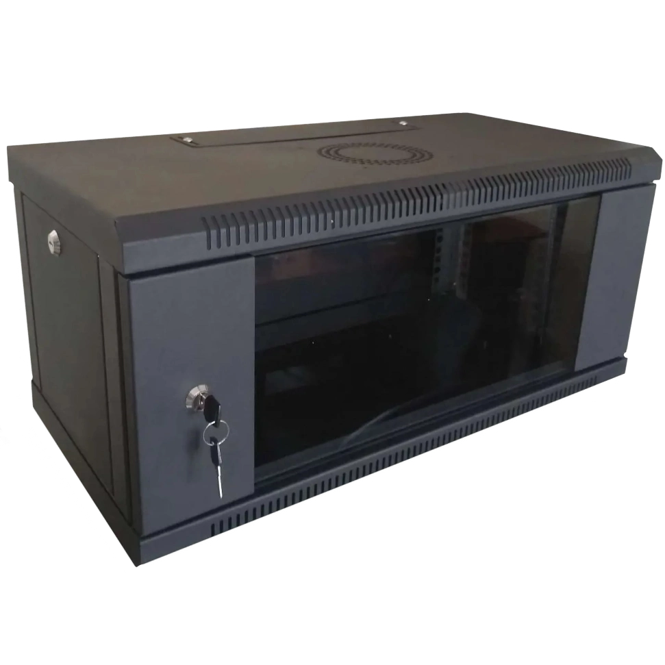 Шкаф коммутационный настенный разборный черный hypernet wmnc-4u-flat-ac-black 4u 600x450