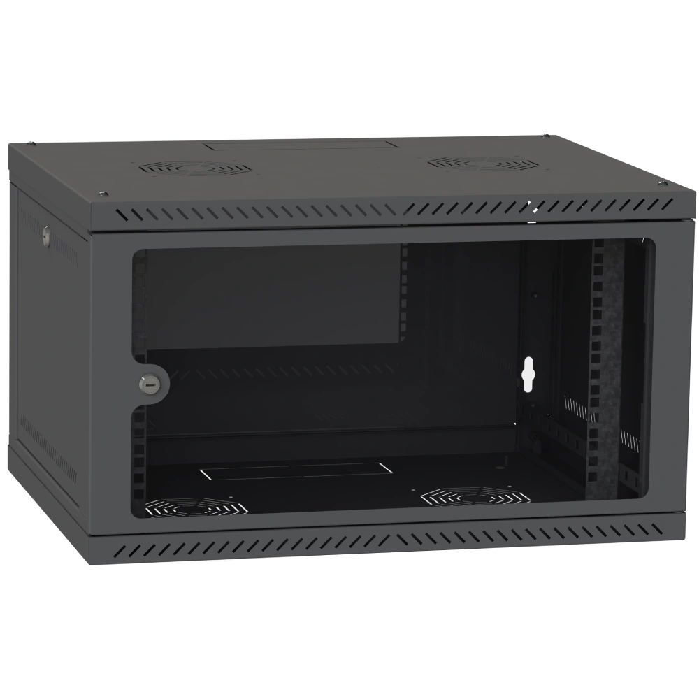 Шафа серверна ipcom ch-6u 600x350 стекло ral9005