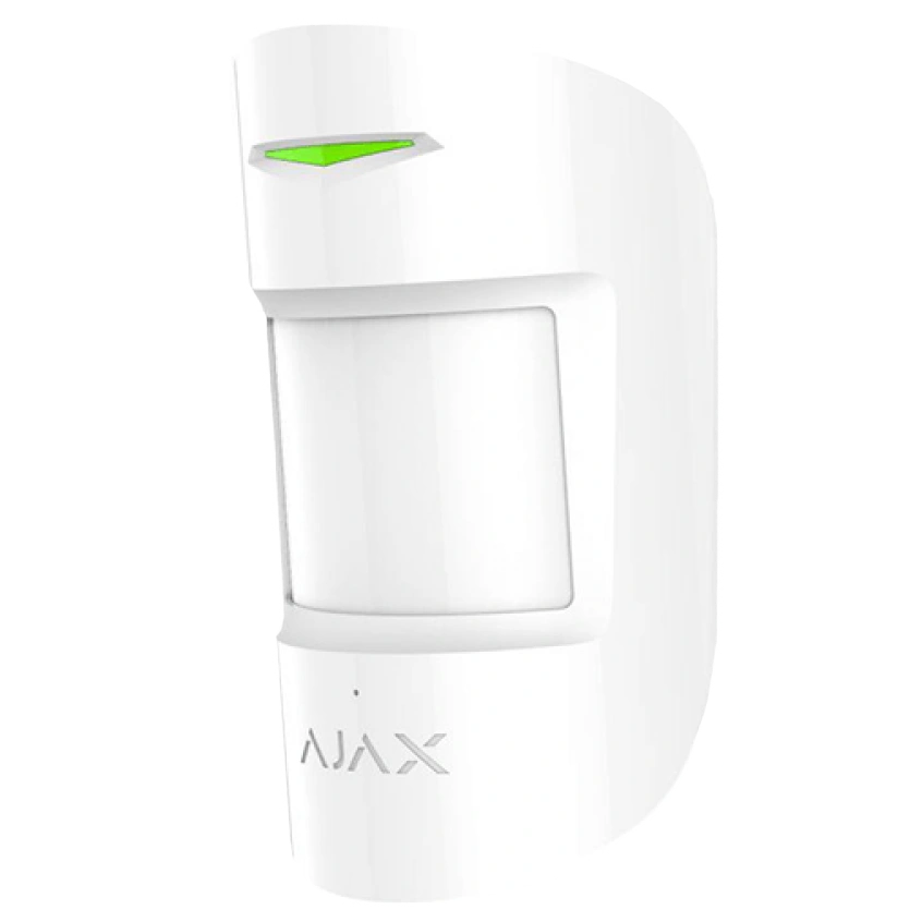 Бездротовий комбінований сповіщувач руху та розбиття скла ajax ajax combiprotect s (8pd) white