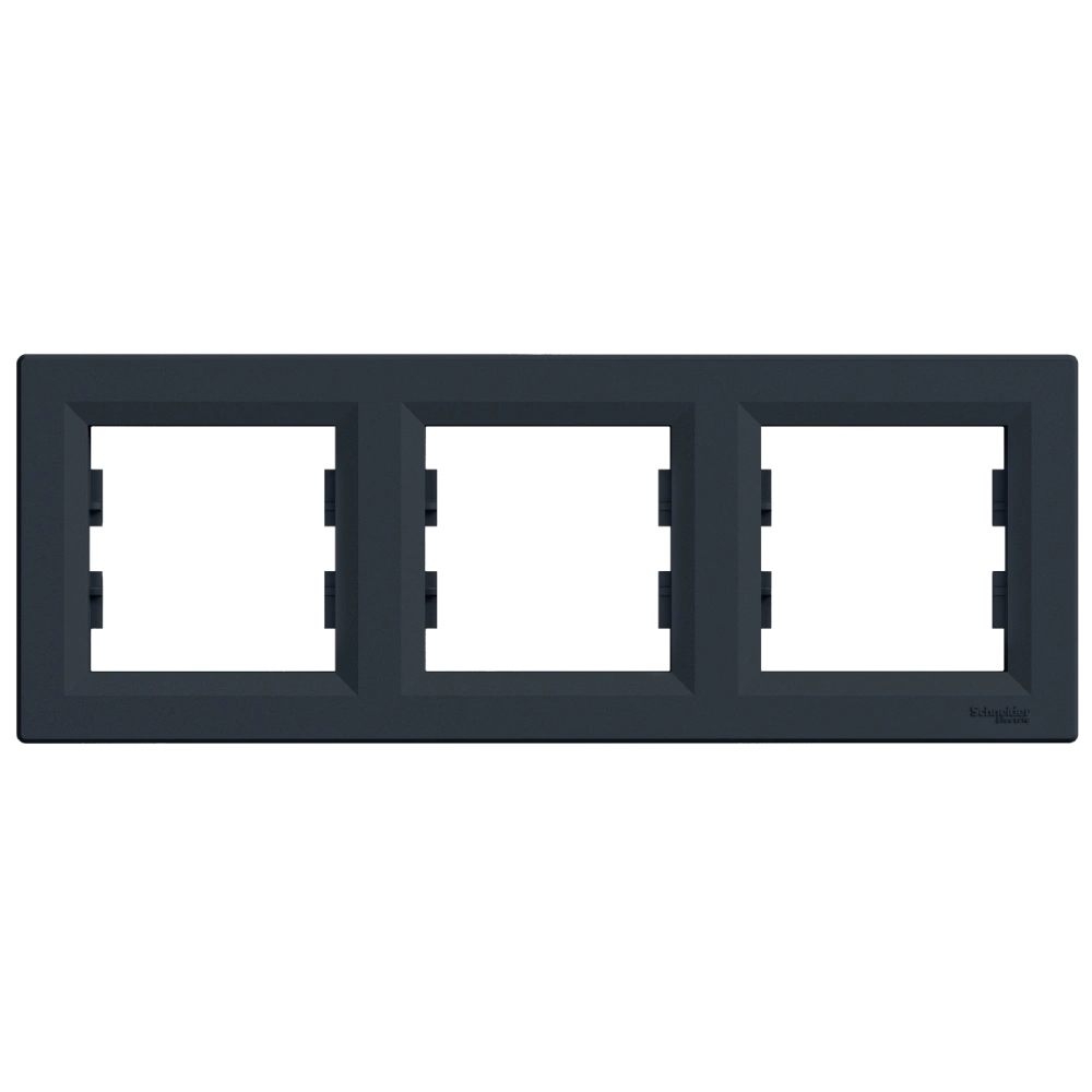 Рамка 3-на антрацит горизонтальна schneider electric schneider asfora (eph5800371)