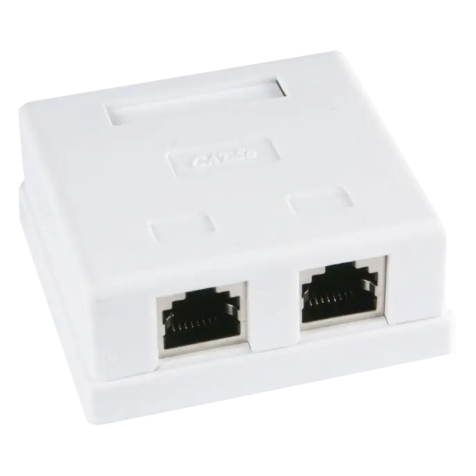 Розетка 2 порта экранированная rj45 stp белая 5e hypernet hypernet mb-stp2