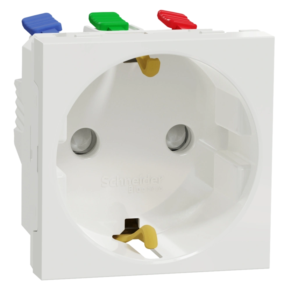 Розетка с ж/к со шторками 16А самозажимные клеммы белая schneider electric schneider electric new unica nu305718