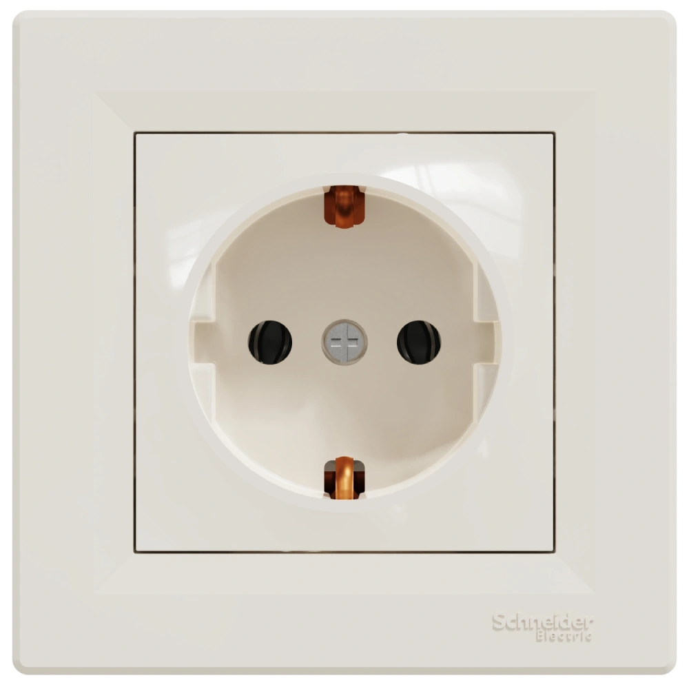 РОЗЕТКА С ЗЕЗЕМЛЕНИЕМ schneider electric schneider electric asfora eph2900123