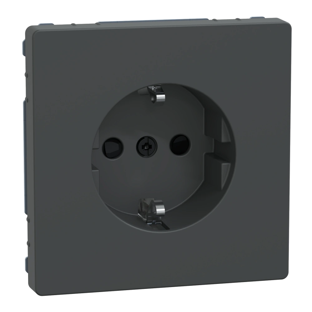 РОЗЕТКА с/к и шторкой АНТРАЦИТ schneider electric schneider electric merten system design mtn2300-6034