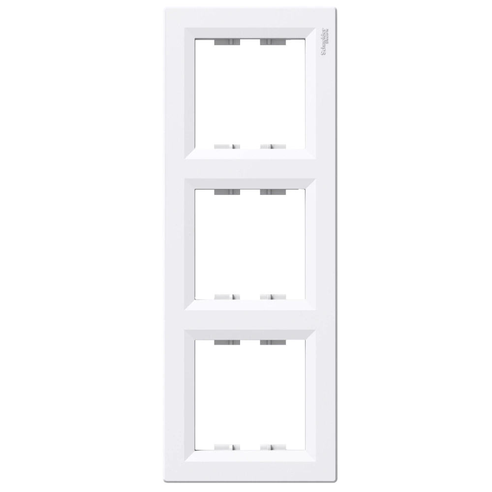 Рамка 3-местная вертикальная белая schneider electric schneider electric asfora