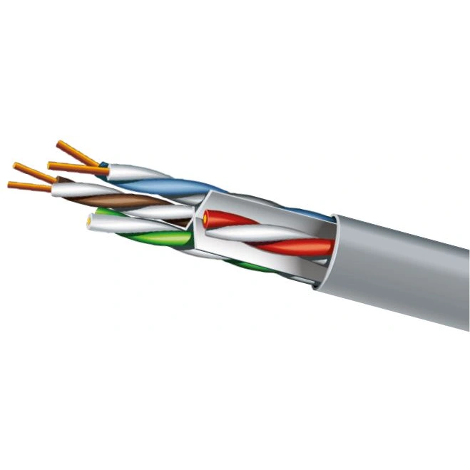 Кабель вита пара ЗЗКМ (utp мідь внутрішній) ЗЗКМ cat.6 u/utp 4х2х23 awg (72569) бухта 305м.