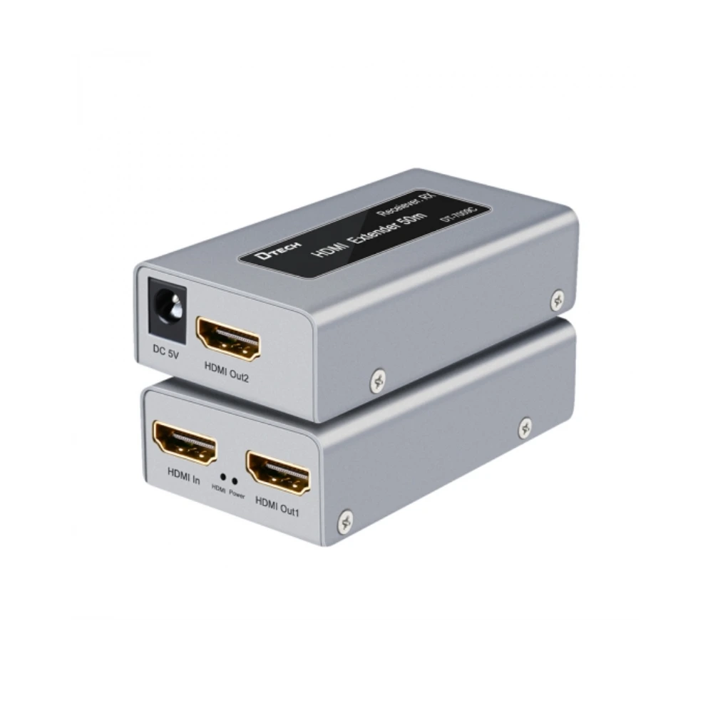 Комплект удлинитель hdmi сигнала по витой паре dt-7009c