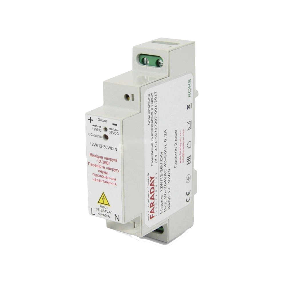 Блок питания faraday electronics faraday electronics 12w/12-36v/din