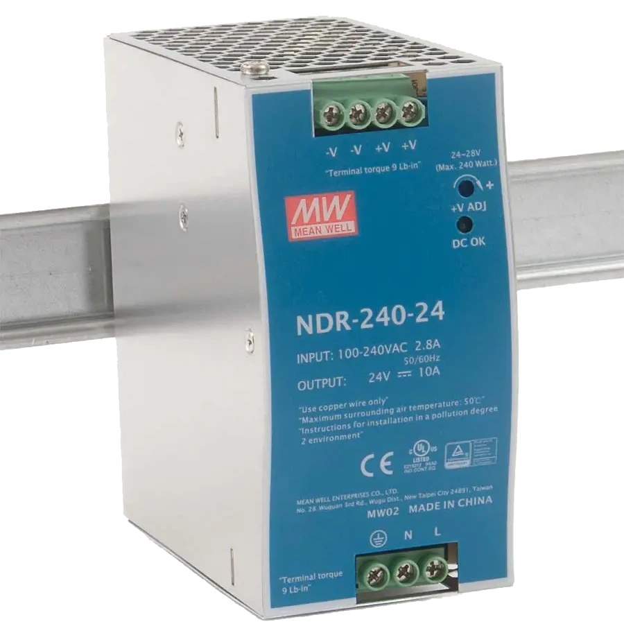 Блок питания на din-рейке mean well mean well ndr-240-24