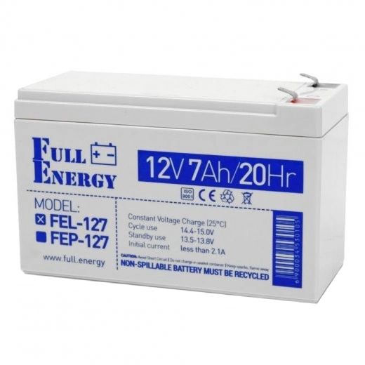 Акумулятор гелевий 12В 7А/год full energy fel-127