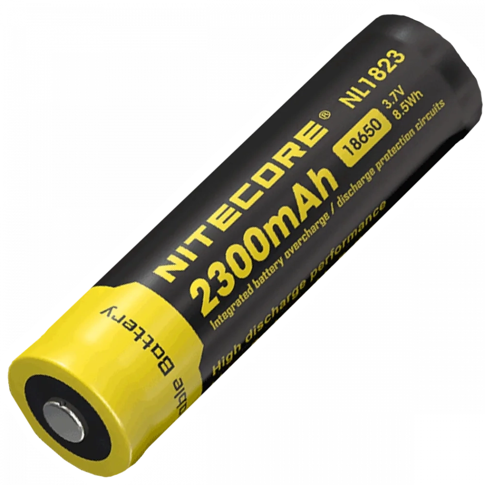 Акумулятор li-ion 18650 3.7v (2300 мА•г) захищений nitecore nitecore nl1823