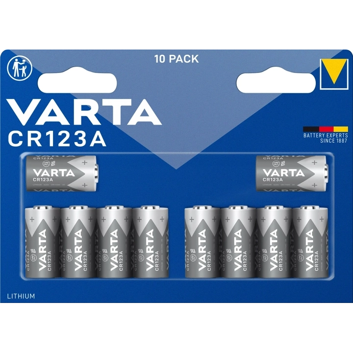 Батарейка 10 шт varta varta cr 123a bli 10 lithium