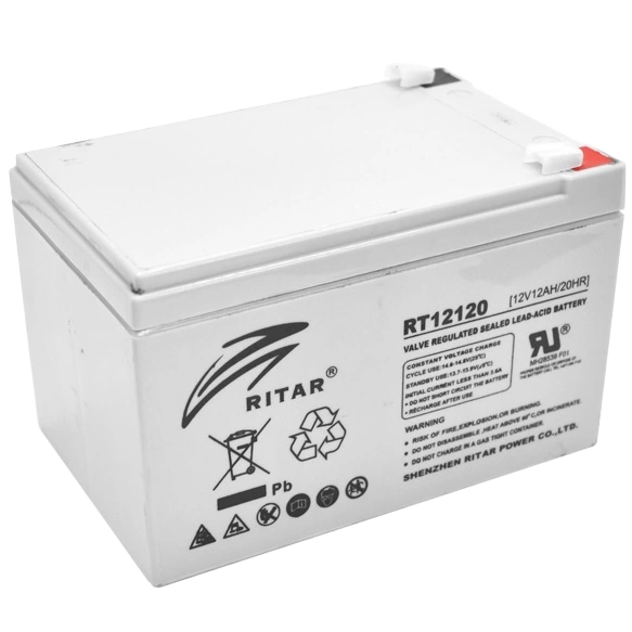 Акумуляторна батарея ritar agm ritar rt12120b 12v 12ah